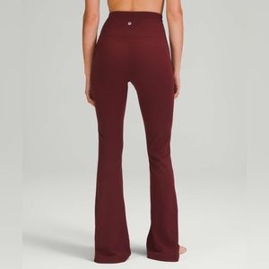 NWT Lululemon Groove Super High Rise Flare Nulu in Red Merlot
